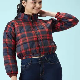 People by Pantaloons Blue & Red Printed Jacket-image-26