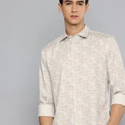 Flying Machine Pure Cotton Slim Fit Geometric Printed Casual Shirt-image-25