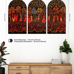 Livin'luxe Black MDF Other Wall Paintings image 2