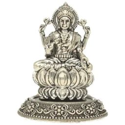 Sri Jagdamba Pearls 800 Silver Dhana Lakshmi Divine Idol - 27 gm-picture-1
