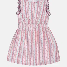 YOUNG BIRDS Striped Fit & Flare Dress-image-57