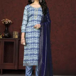 SAINOOR Printed Semi-Stitched Dress Material-picture-33