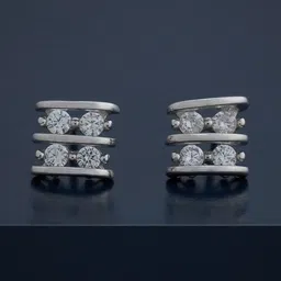 Kushal's Fashion Jewellery 92.5Silver Rhodium-Plated Classic Studs-picture-18