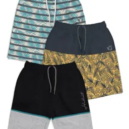 HELLCAT Kids Multicolor Printed Shorts (Pack Of 3)-image-11