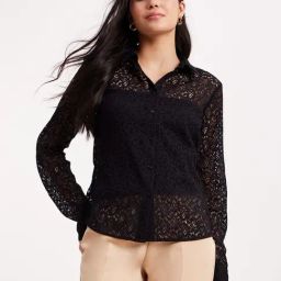 Fablestreet Black Lace Work Shirt-picture-46