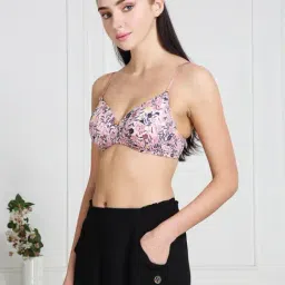 Van Heusen Comfort Fit Plush Back No Slip Strap Wireless Allover Print T-Shirt Bra - Brush Stroke AOP image 3