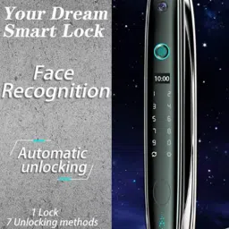 GOLENS X18 Premium Luxurious Design Digital Smart Door Lock with 3D Face Recognition (Black) image 5