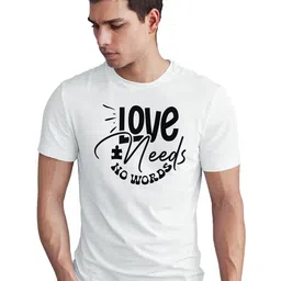 Seekbuylove Typography Printed Round Neck Bio Finish Cotton T-shirt-picture-45