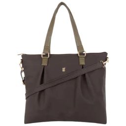 Baggit Brown PVC Solid Laptop Tote Handbag-picture-41