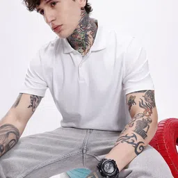 Kook N Keech Solid Polo Collar T-shirt image 1
