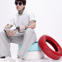 Kook N Keech Solid Polo Collar T-shirt image 4