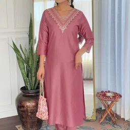 CaniBani Women Ethnic Motifs Embroidered Regular Thread Work Kurta with Trousers & With Dupatta image 5