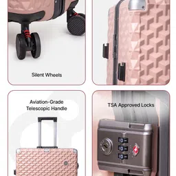 CLUB HACHI Textured Hard-Sided Large Trolley Bag image 3