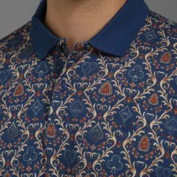 Louis Philippe Sport Men Printed Polo Collar T-shirt image 2