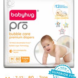 Babyhug Pro Bubble Care Premium Tape Style Diaper Medium (M) Size - 80 Pieces-image-24