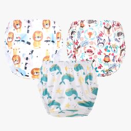 Chinmay Kids Baby Panty Boys and Girls Reusable Washable Printed Panty Pack of 3-picture-0