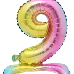 Birthday Popper Self Standing Rainbow Number 9 Foil Balloons for 9th Birthday Decoration Items for Boys or Girls Anniversary, Baby Shower, Annual Day Celebrations-picture-17