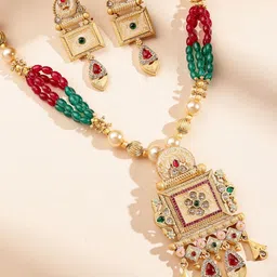 ADIVA 22K Gold Plated Jewellery Set image 1