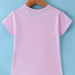 Doreme Single Jersey Knit Half Sleeves T-Shirt With Unicorn Print - Mauve image 2