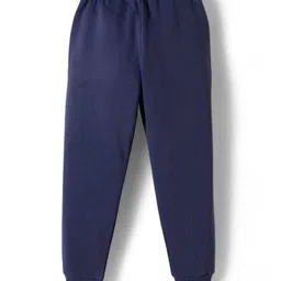 Femea Fleece Knit Solid Joggers - Navy Blue image 3