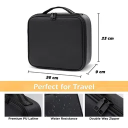 NFI essentials Black Water Resistant Makeup Organiser image 4