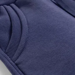 Femea Fleece Knit Solid Joggers - Navy Blue image 4