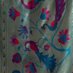 SANISA Ethnic Motifs Zari Silk Blend Heavy Work Saree image 3