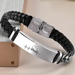 Sullery Silver-Plated Leather Cuff Bracelet-picture-33
