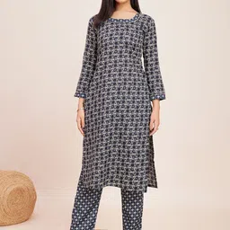 Women Basket Women Bandhani Printed Regular Kurta with Trousers-picture-28