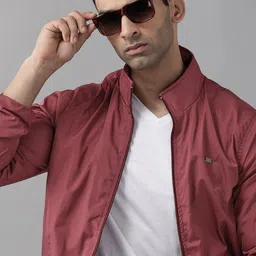 Roadster Men Maroon Solid Tailored Jacket-picture-22