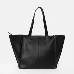 Bagsy Malone Black PU Shopper Shoulder Bag image 4