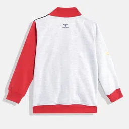 toothless Boys Black & Red Printed Pure Cotton Lightweight Hot Wheels Open Front Jacket image 2