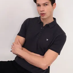 SHOWOFF Men Solid Polo Collar Cotton T-shirt-image-14