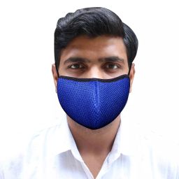 Oriley ORSM28 Air Mesh 3 Layer Face Mask with Adjustable Headband Dark Blue (Pack of 5 Pcs)-picture-7