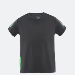 Peter England Kids Grey Solid  T-Shirt-image-54