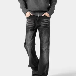 StyleCast x Revolte Men Straight Fit Mid-Rise Heavy Fade Non Stretchable Jeans image 5