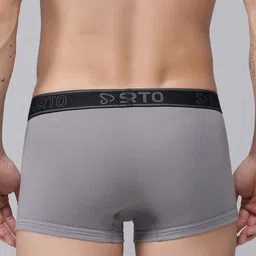 MACHO Pack Of 3 Super Combed Cotton Mid-Rise Short Trunks image 5