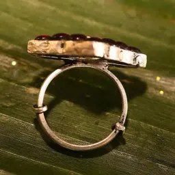 Jaypore Silver Oxidized Cocktail Ring image 3