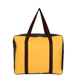 Kuber Industries Set Of 2 Mustard Yellow & Brown Solid Wardrobe Organizers image 5