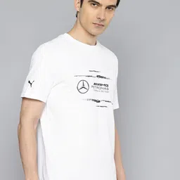 PUMA Motorsport Mercedes AMG Petronas F1 Logo Printed Pure Cotton T-shirt image 3