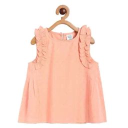 MINIKLUB Kids Peach Cotton Regular Fit Top-picture-20