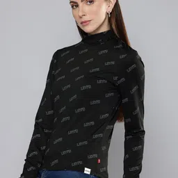 Levis Brand Logo Printed High Neck T-shirt-image-92