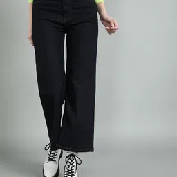 BAESD Women Flared High-Rise Low Distress Stretchable Jeans-image-15