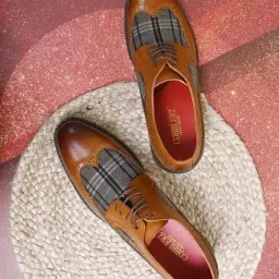 Cobblerz Men's Tan Derby Shoes-picture-17