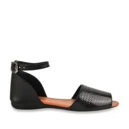 Shoetopia Women's Black Ankle Strap Sandals-image-83