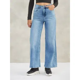 Dolce Crudo Navy Blue Flare Fit Jeans-picture-23