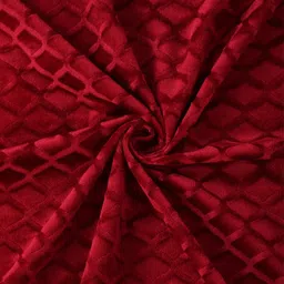 HOSTA HOMES Maroon Geometric Long Door Curtain image 5