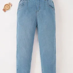 Ed-a-Mamma Girls Blue Solid Jeans-image-46
