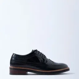SOLEPLAY by Westside Black Perforated Brogues Leather Shoes-picture-40