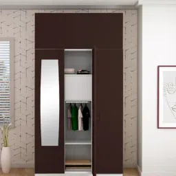 Godrej Interio Slimline 3-Door Steel Almirah, Russet (1-Year Warranty, 1 Locker, 2 Drawers,OHU)-picture-11